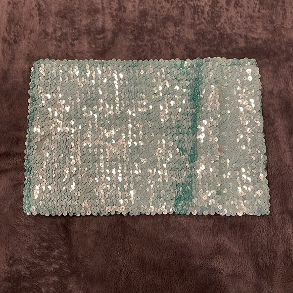 Light Blue Sequined Tube Top - Picture 3 of 4